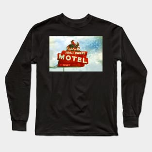 Trail Riders Motel Neon Sign Long Sleeve T-Shirt